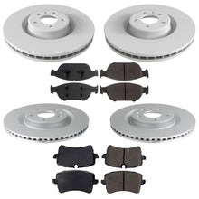 Front Rear Disc Brake Rotors & Brake Pads for Audi A6 Quattro Supercharged 12-18