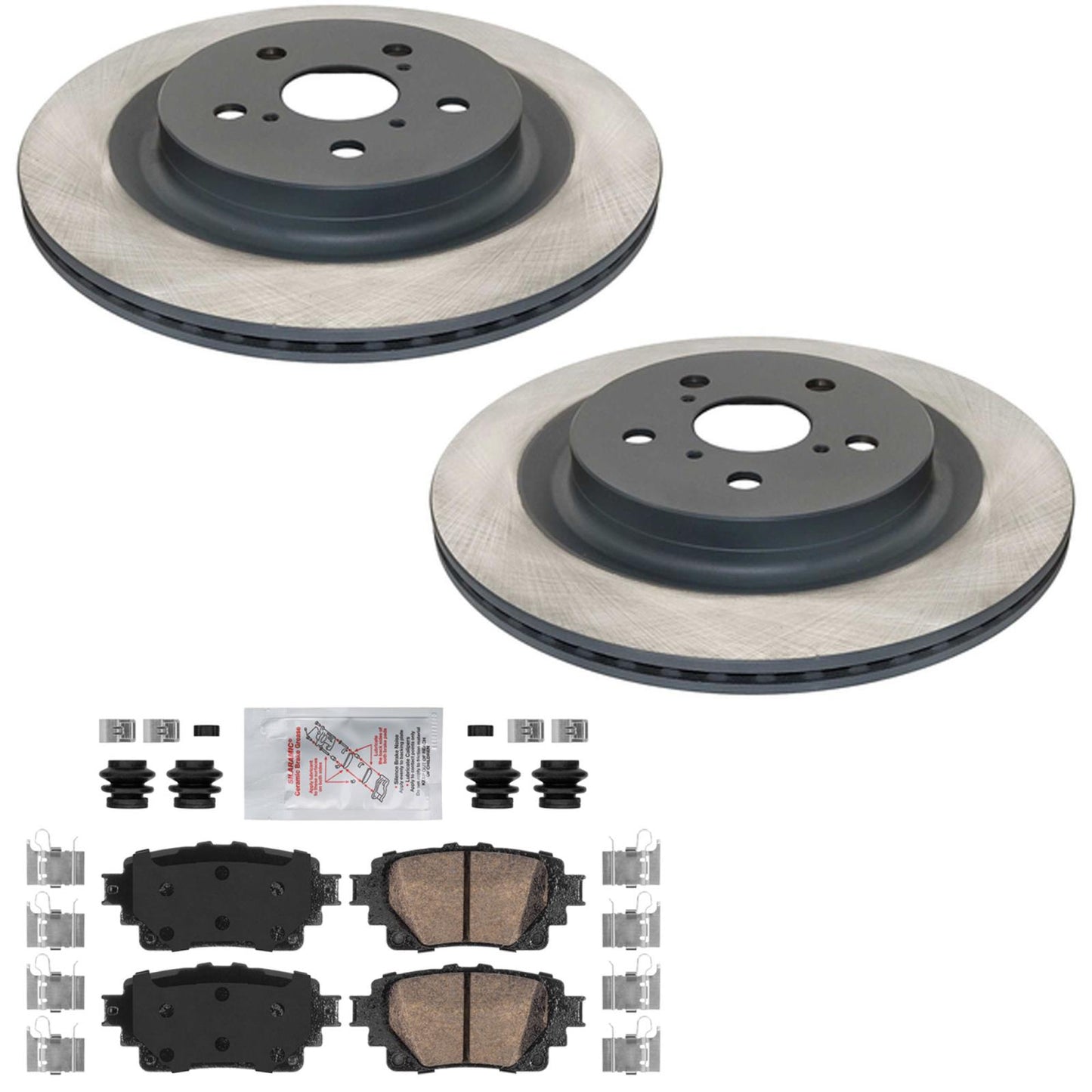 Rear Disc Brake Rotors Ceramic Pad for Toyota Grand Highlander TX350 2024-2026