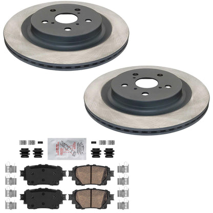 Rear Disc Brake Rotors Ceramic Pad for Toyota Grand Highlander TX350 2024-2026