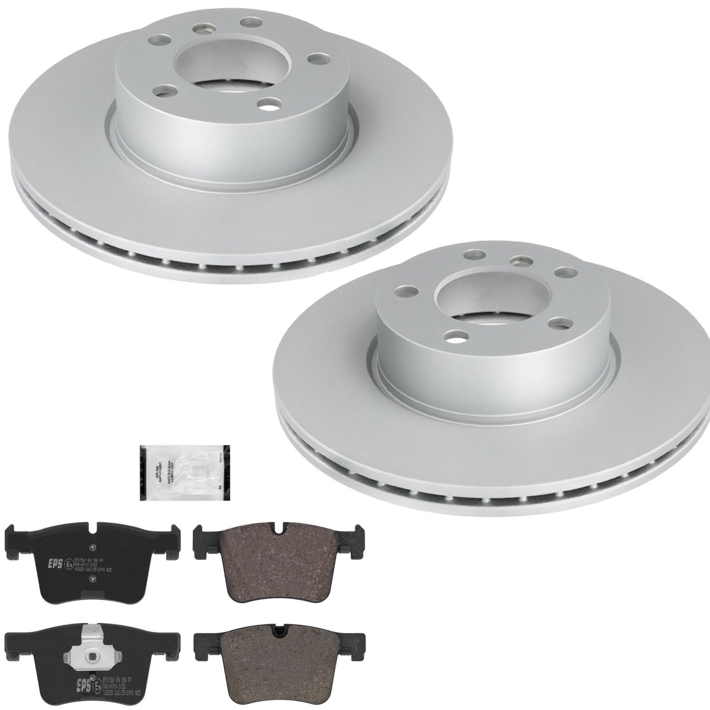 Front 312MM Disc Brake Rotors & Euro R90 Brake Pads for BMW 320i Sedan 2013-2018