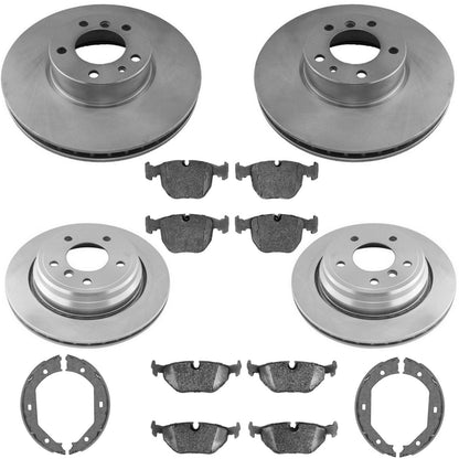 Front Rear Disc Brake Rotors & Ceramic Pads for BMW 530i 540i 2001 2002 2003