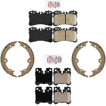 Front & Rear Ceramic Disc Brake Pads for Rear Wheel Drive Lexus LS460 2007-2017