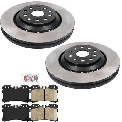 Ft 357MM Disc Brake Rotors & Ceramic Pads for All Wheel Drive Lexus LS460 10-17
