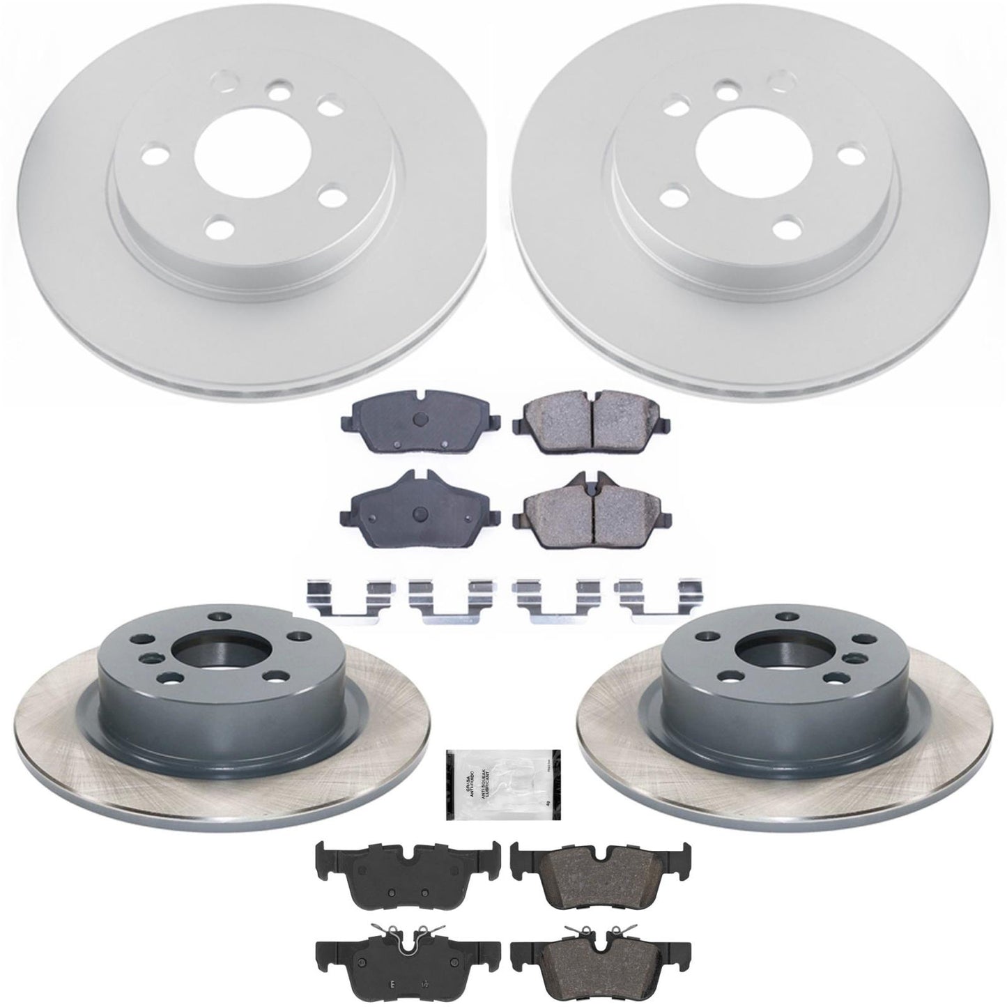 Front Rear Disc Brake Rotors & Euro R90 Brake Pads for BMW i3 i3s 2014-2021