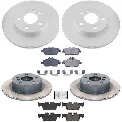 Front Rear Disc Brake Rotors & Euro R90 Brake Pads for BMW i3 i3s 2014-2021