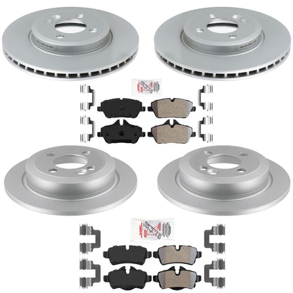 Front Rear Disc Brake Rotors AME Disc Brake Pads for Mini Cooper Base 2011-2015