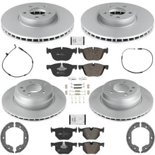 Front & Rear GEO Coated Rotors & Euro Brake Pads for BMW X5 xDrive 35i 2011-2018 - Photo 1