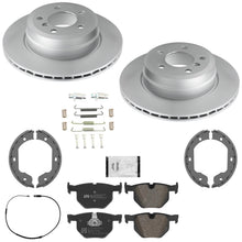 Rear GEO Coated Rotors & Euro Brake Pads Shoes for BMW X5 xDrive 35i 2011-2018 - Photo 1