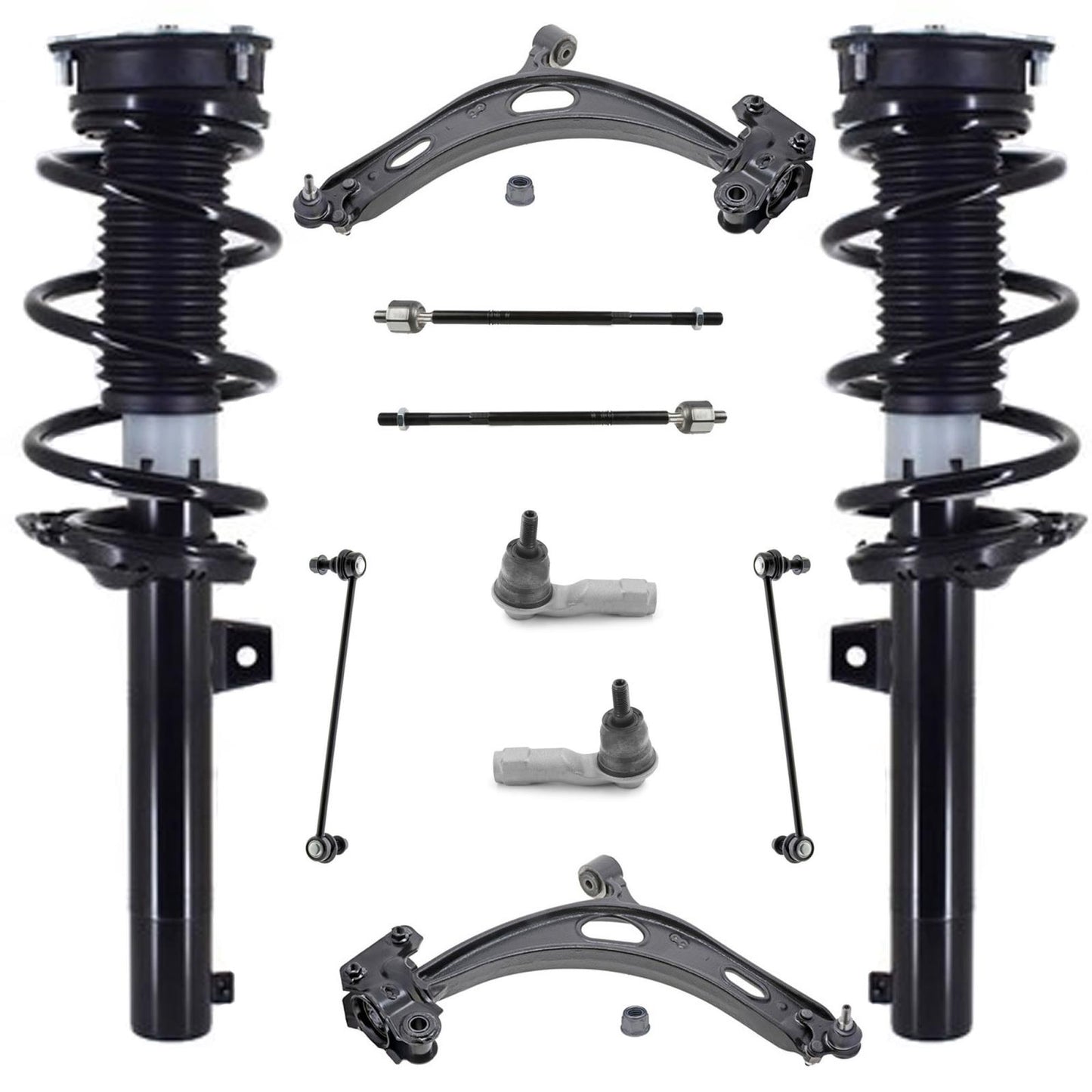 Front Struts Control Arms Tie Rods & Links For Volkswagen Atlas 2018 2021 2024