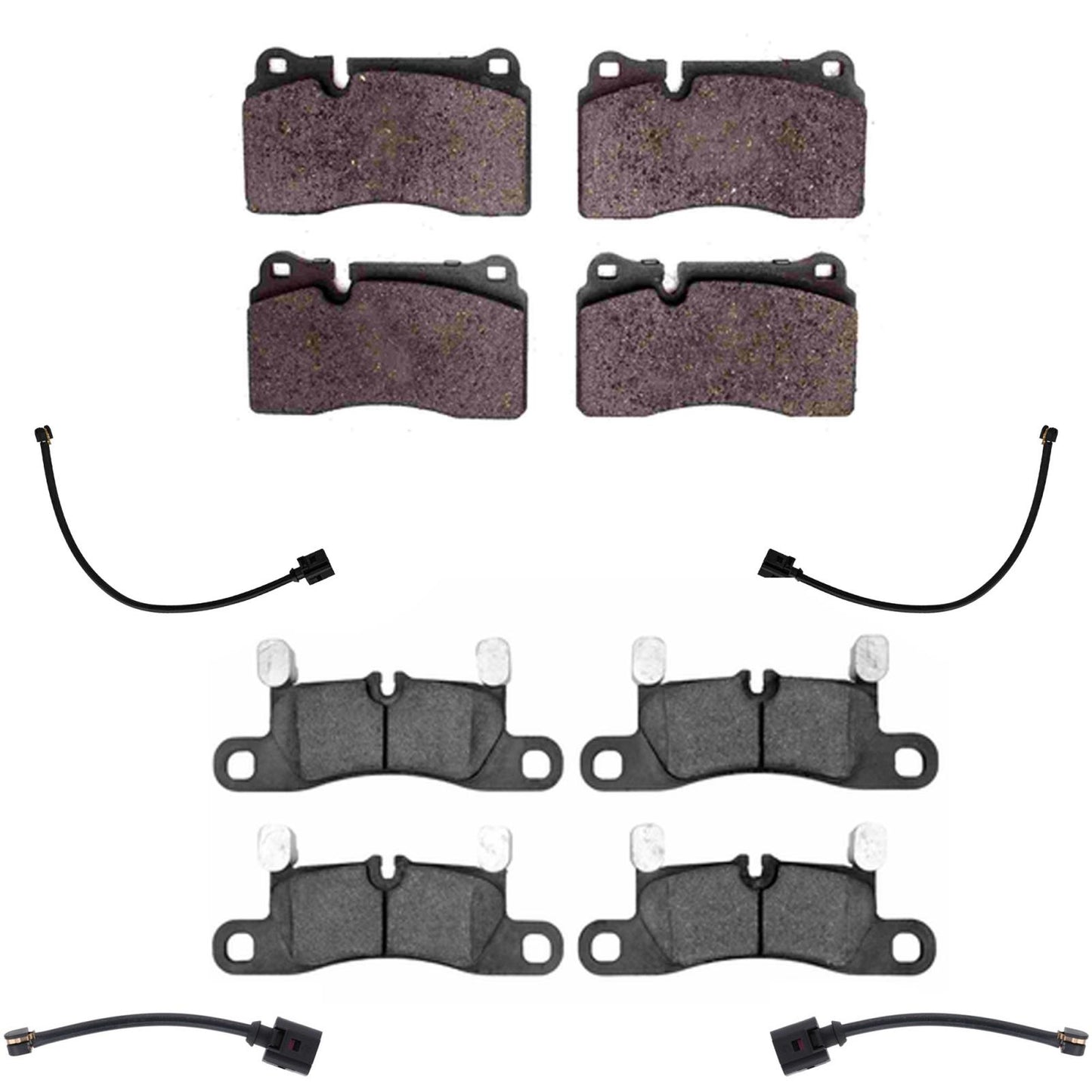 Front Rear Euro Disc Brake Pads Sensors for Volkswagen Touareg 2011 2015 2017