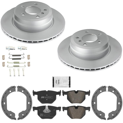 Rear GEO Coated Rotors & Euro Brake Pads for BMW X5 Plug-In Hybrid 2016-2018