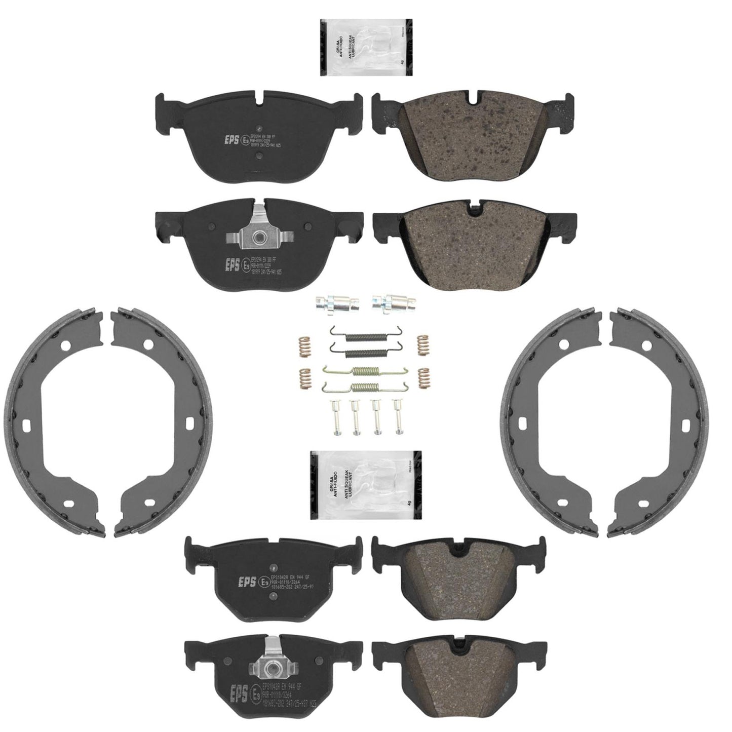 Front & Rear R90 Euro Brake Pads Shoes for BMW X5 3.0L 2010 2012 2017 2018