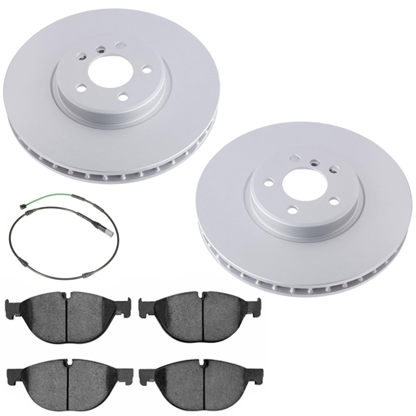 Front GEO Coated Rotors & Euro Brake Pads for BMW X5 4.4L V8 2011 2014 2017 2018