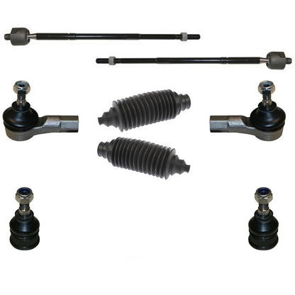Se adapta a Smart ForTwo 2008-2016, varillas de amarre interiores y exteriores delanteras, juntas esféricas, kit de 8 piezas