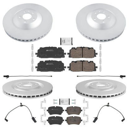Front Rear Disc Brake Rotors R90 Brake Pads for Audi A8 Quattro 3.0L 2020-2025