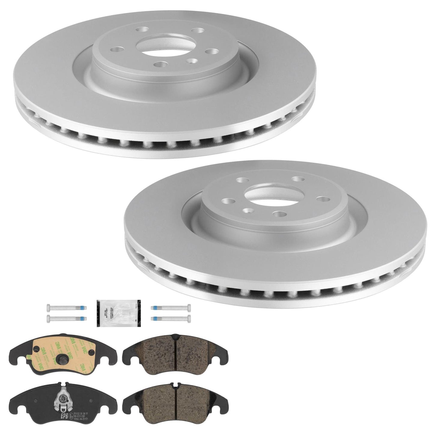 Front Disc Brake Rotors & R90 Brake Pads for Audi A6 Quattro 2012 2013 2014 2015