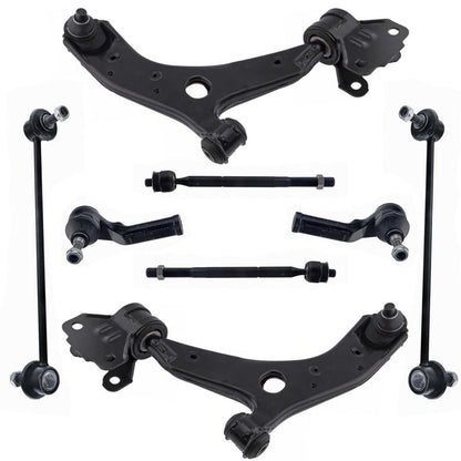 Front Lower Control Arms Bushings Brackets Tie Rods for Mazda 3 2010 2011 2013