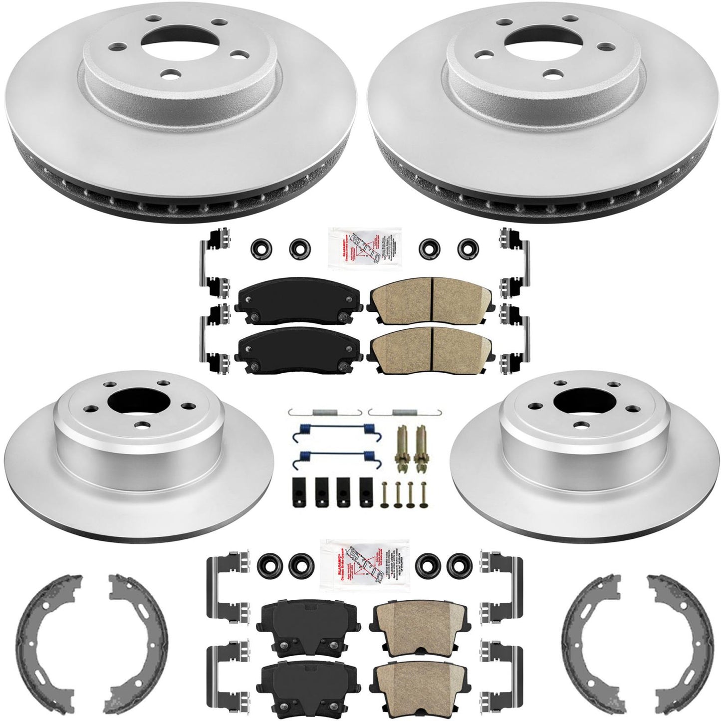 Front and Rear Disc Brake Rotors Ceramic Pads for Dodge Charger SXT 2006-2023