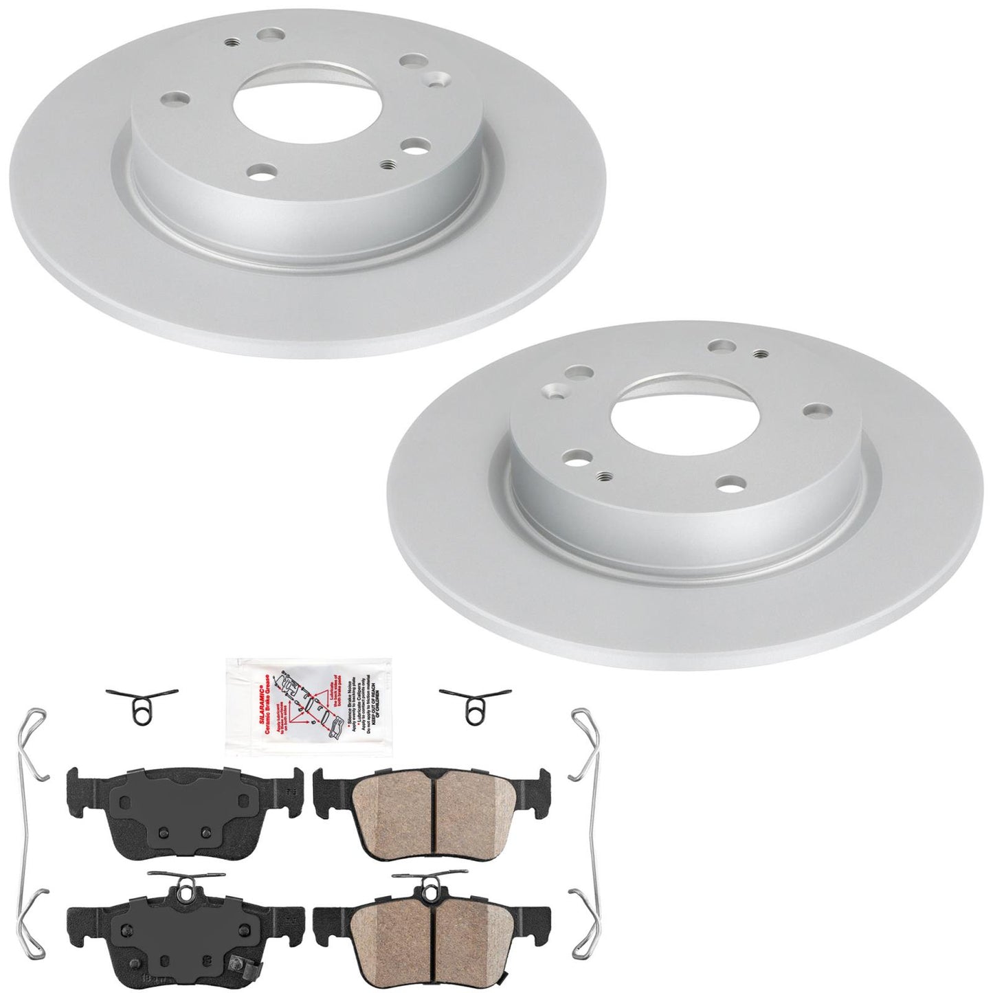 Rear Disc Brake Rotors Ceramic Pads for Honda Civic EX EX-L 2022 2023 2024