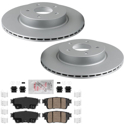 Rear Coated Disc Brake Rotors Pads for Nissan Rogue 2021 2022 2023 2024 2026