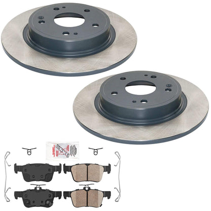 Rear Disc Brake Rotors Ceramic Disc Brake Pads for Honda Civic Hybrid 2025 2026