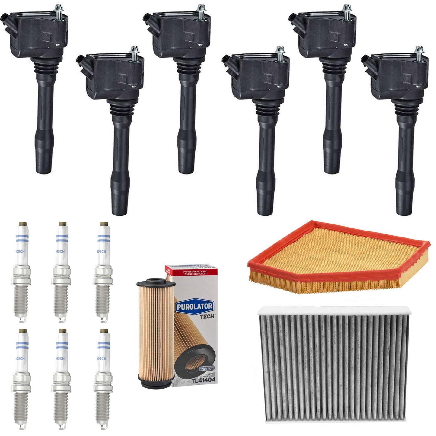 Ignition Coil Platinum Spark Plugs Tune Up Kit For BMW 440i 3.0L 2017 2018 2020