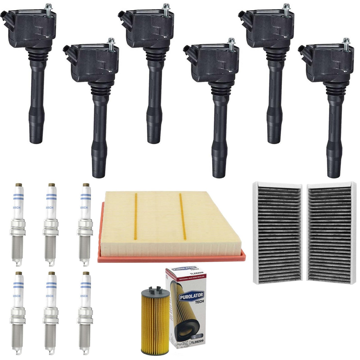 Ignition Coil Platinum Spark Plugs Tune Up Kit For Mini Cooper 1.5L 2014-2019