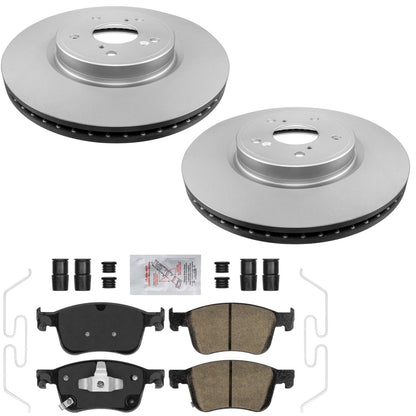 Front GEO Coated Disc Brake Rotors Pads for Honda Civic Si 2023 2024 2025 2026
