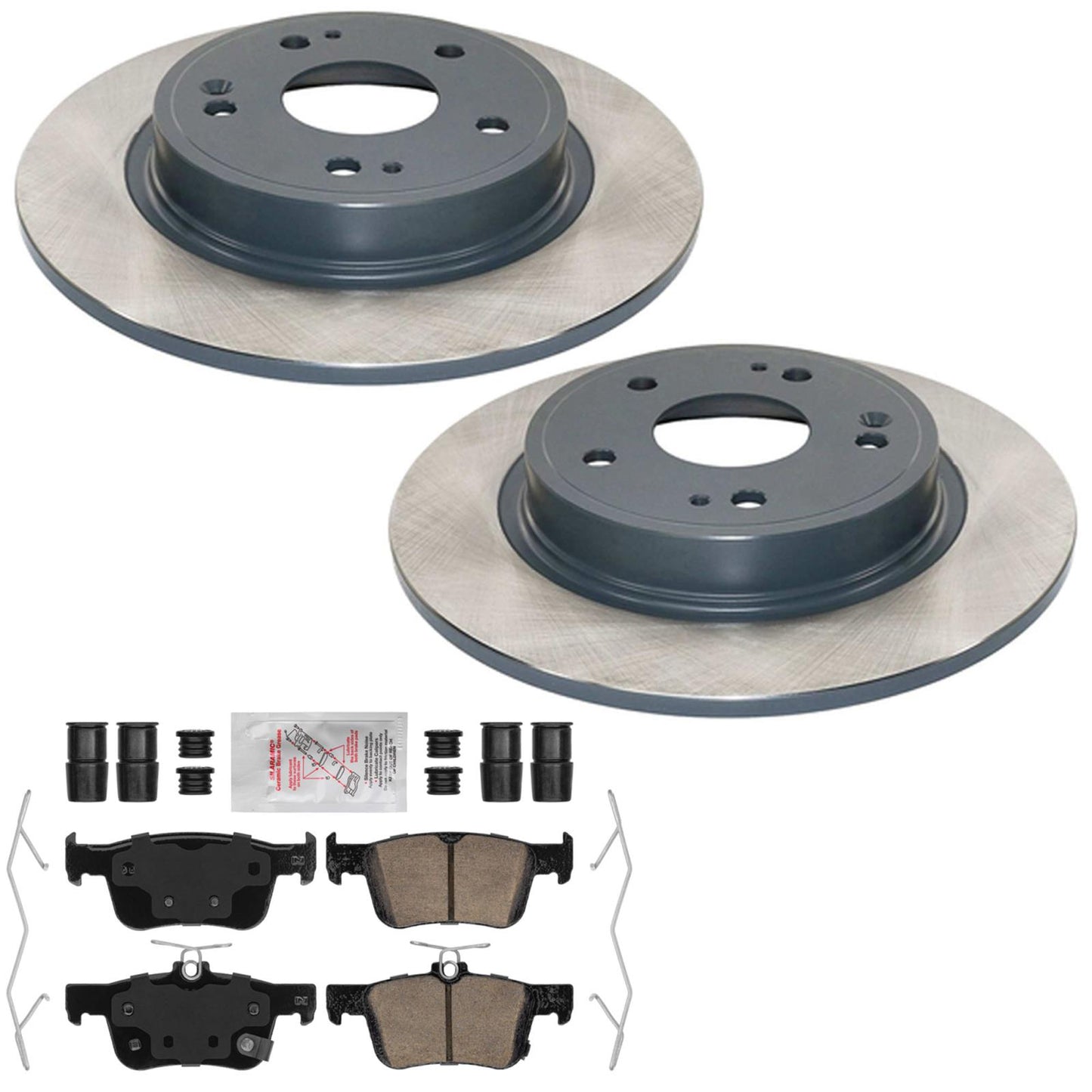 Rear GEO Coated Disc Brake Rotors Pads for Honda Civic Si 2023 2024 2025 2026