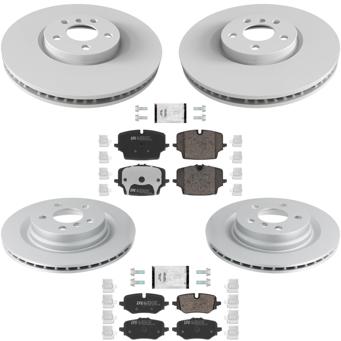 Front Rear Coated Disc Brake Rotors & Pads for BMW X1 xDrive 28i 2023 2024 2026