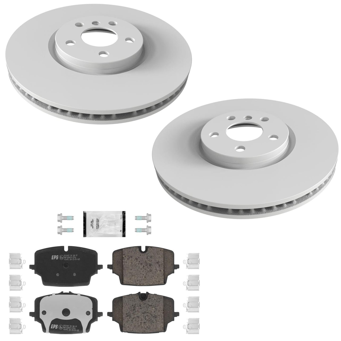 Front GEO Coated Disc Brake Rotors & Pads for BMW X1 xDrive 28i 2023 2024 2026