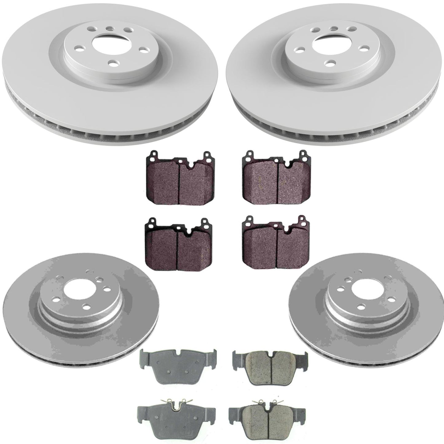 F&R Coated Disc Brake Rotors & Pads for BMW X2 M35i M Sport 2019 2020 2022 2023