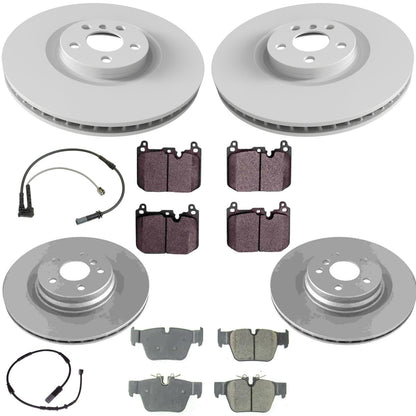 F&R Coated Disc Brake Rotors & Pads for BMW X2 M35i M Sport 2019 2020 2022 2023