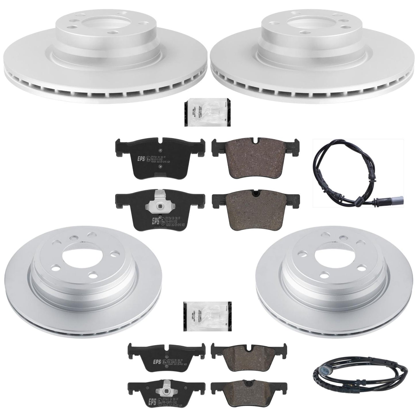330MM Front & Rear Coated Disc Brake Rotors & Pads for BMW 328i xDrive 2013 2014