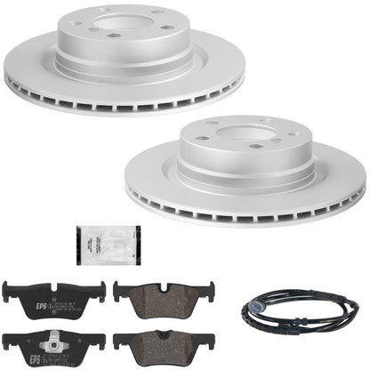 300MM Rear Coated Disc Brake Rotors & Pads sensor for BMW 328i Base 2012-2015