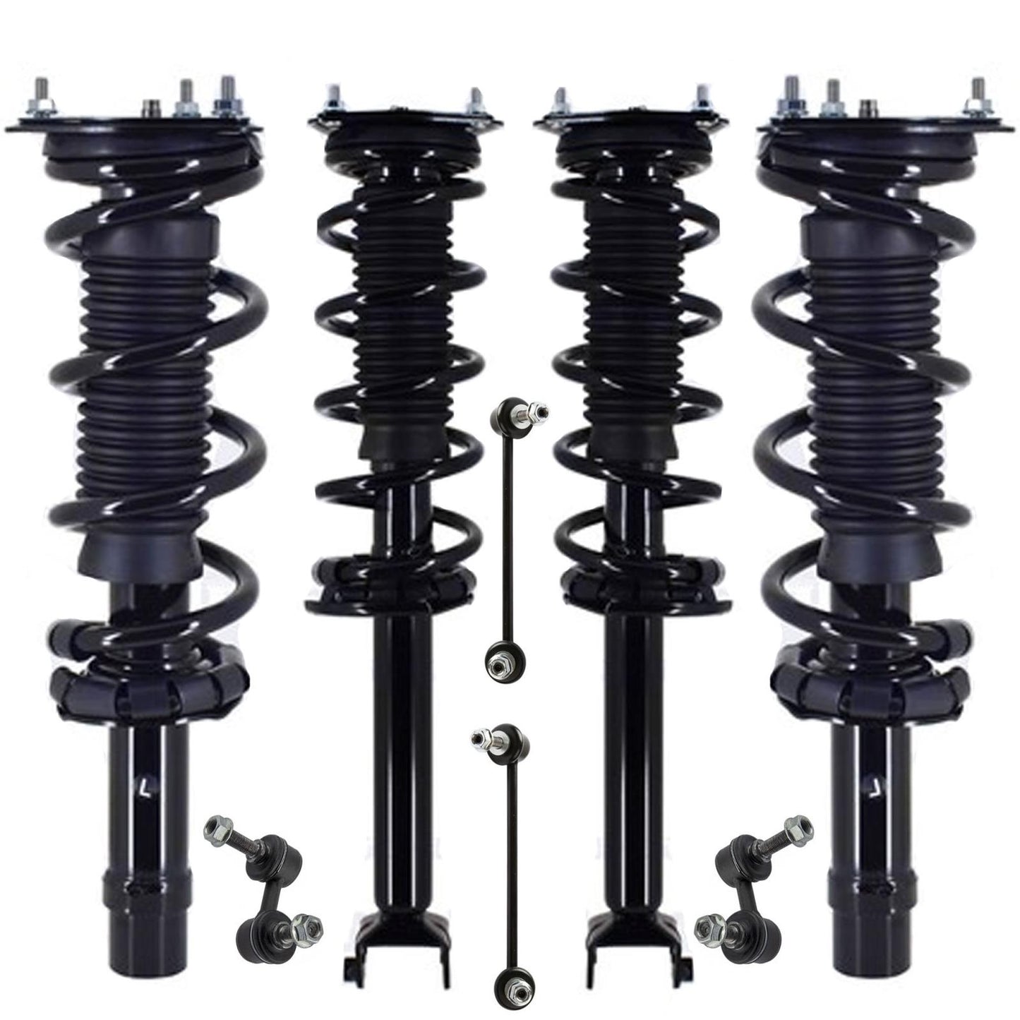 Front & Rear Struts & Links For Q50 14-24 All Wheel Drive W/O Sport Suspension