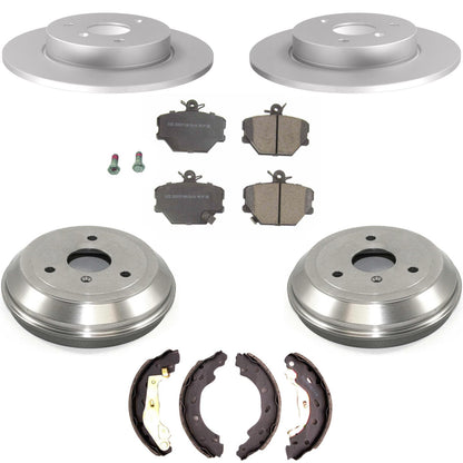 Front GEO Coated Rotors & Euro Brake Pads Brake Drums for Smart Fortwo 2005-2016