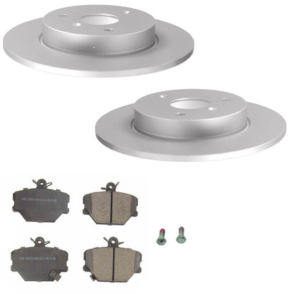 Front GEO Coated Rotors & Euro Brake Pads for Smart Fortwo 2005 2010 2014 2016