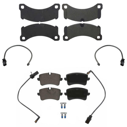 Front & Rear Euro Brake Pads Sensors for Porsche Macan S 3.0L 2015 2018 2020