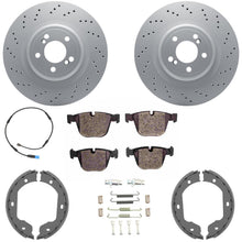 Rear Drilled Coated Disc Brake Rotors & Brake Pads for BMW X5 M Sport 2015-2018 - Photo 1