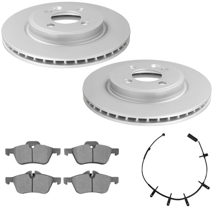 Front GEO Coated Rotors & Euro Brake Pads for Mini Cooper S 2002 2004 2006