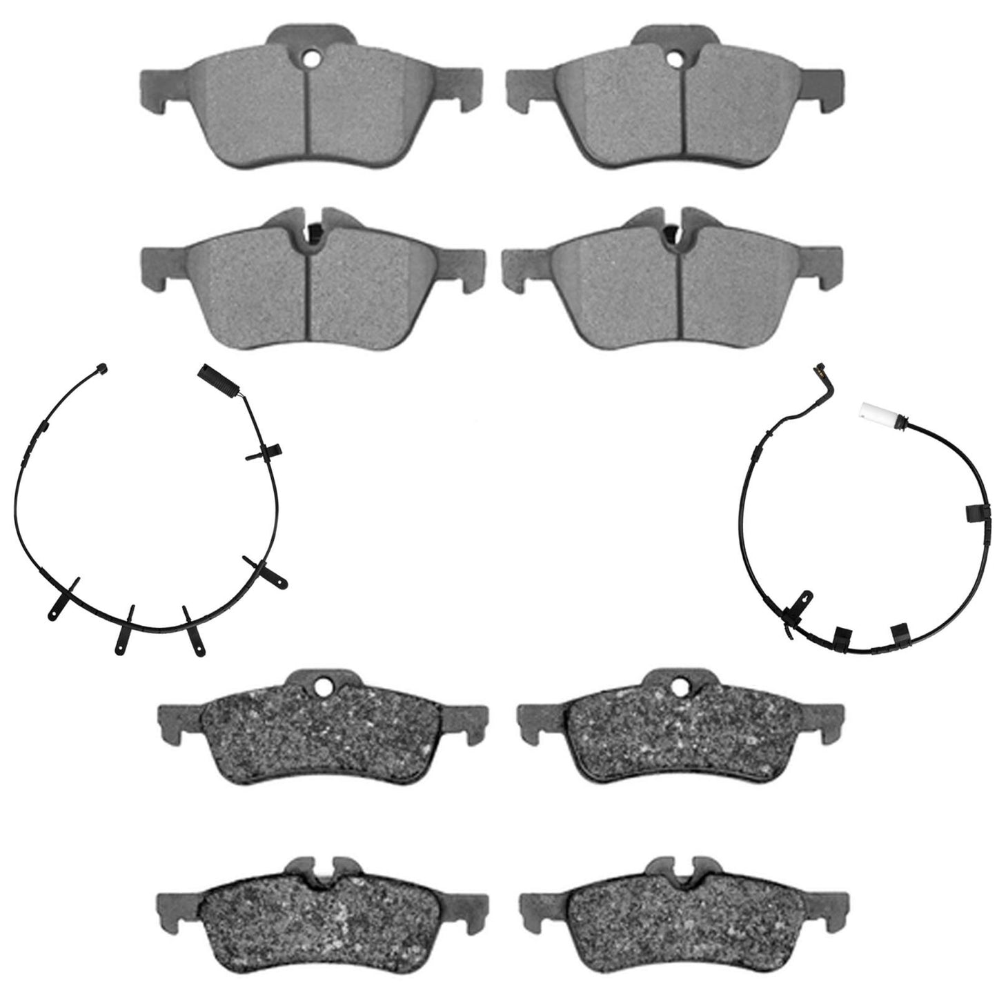 Front & Rear Euro Disc Brake Pads Sensors for Mini Cooper 2002 2005 2006