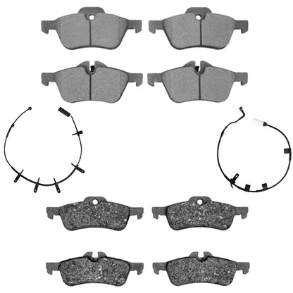 Front & Rear Euro Disc Brake Pads Sensors for Mini Cooper 2002 2005 2006