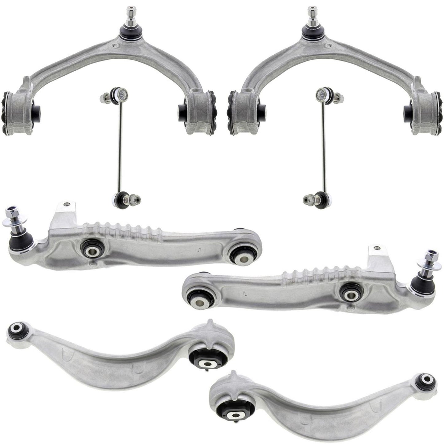 Front Upper & Lower Control Arms W/ Ball Joints & Links For F-Pace 2017-2024