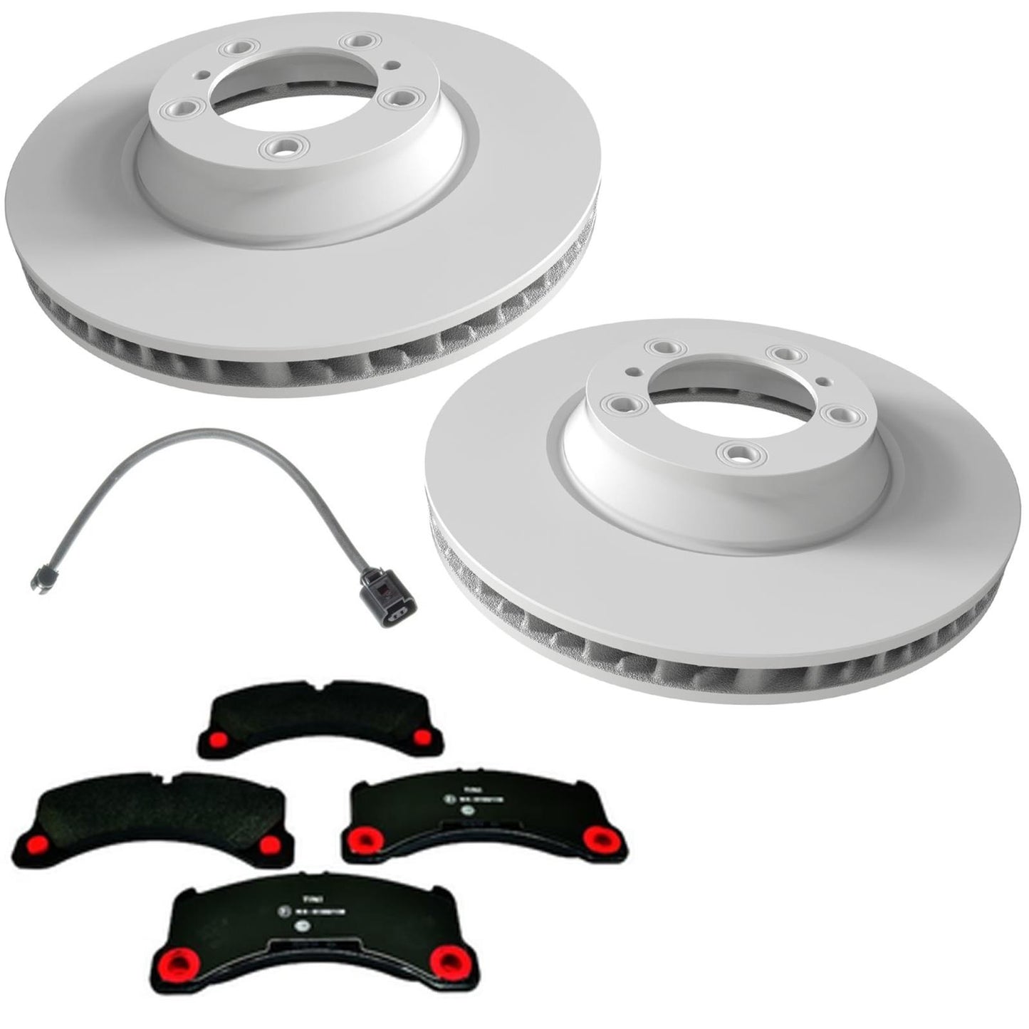 Front Coated Disc Brake Rotors Brake Pads for Porsche Panamera 4 Base 2017-2025