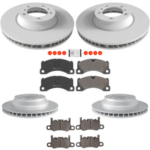 F&R Coated Disc Brake Rotors Brake Pads for Porsche Cayenne Platinum 2019-2023