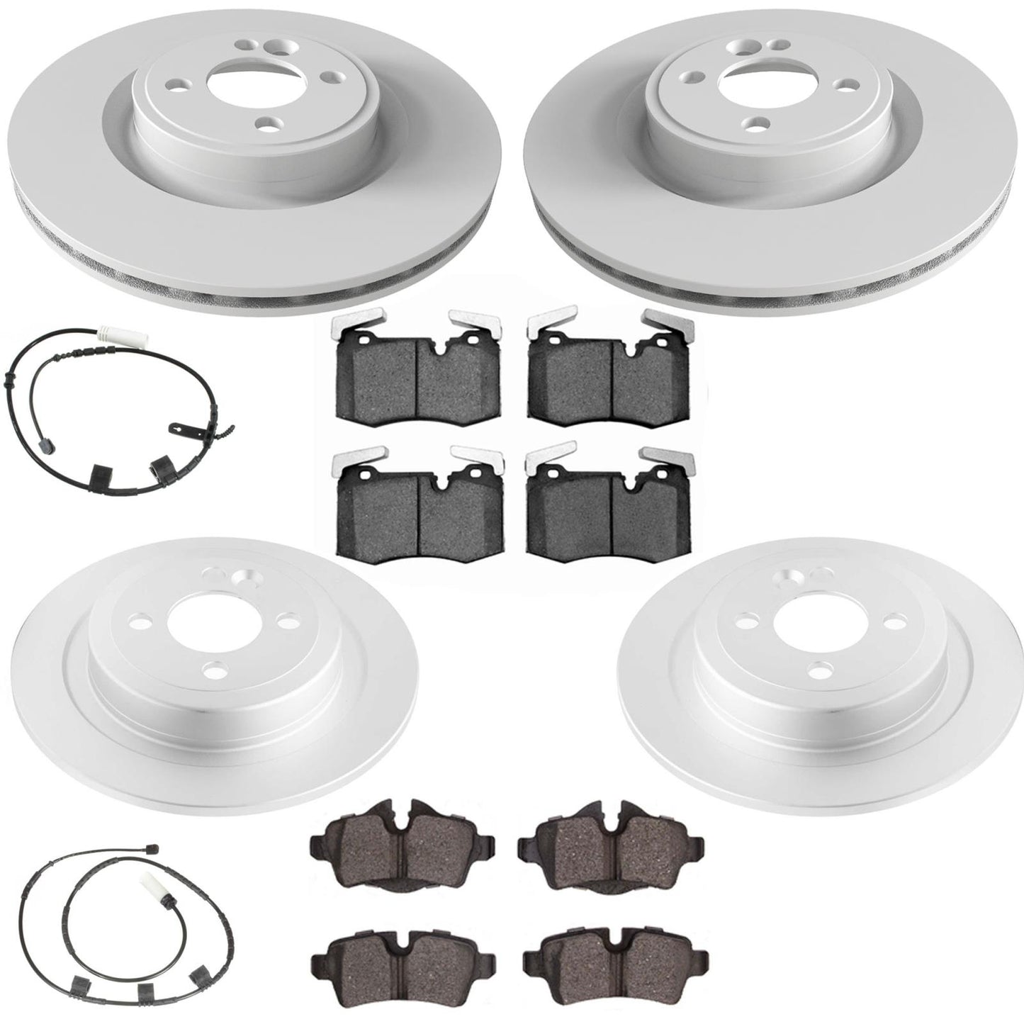 GEO Coated Rotors & Ceramic Brake Pads for Mini Cooper John Cooper Works 09-14