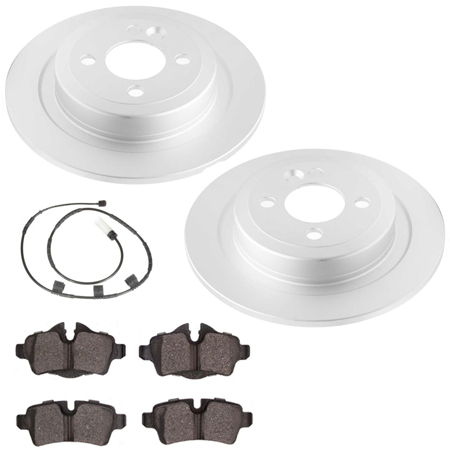 R GEO Coated Rotors & Ceramic Brake Pads for Mini Cooper John Cooper Works 09-14