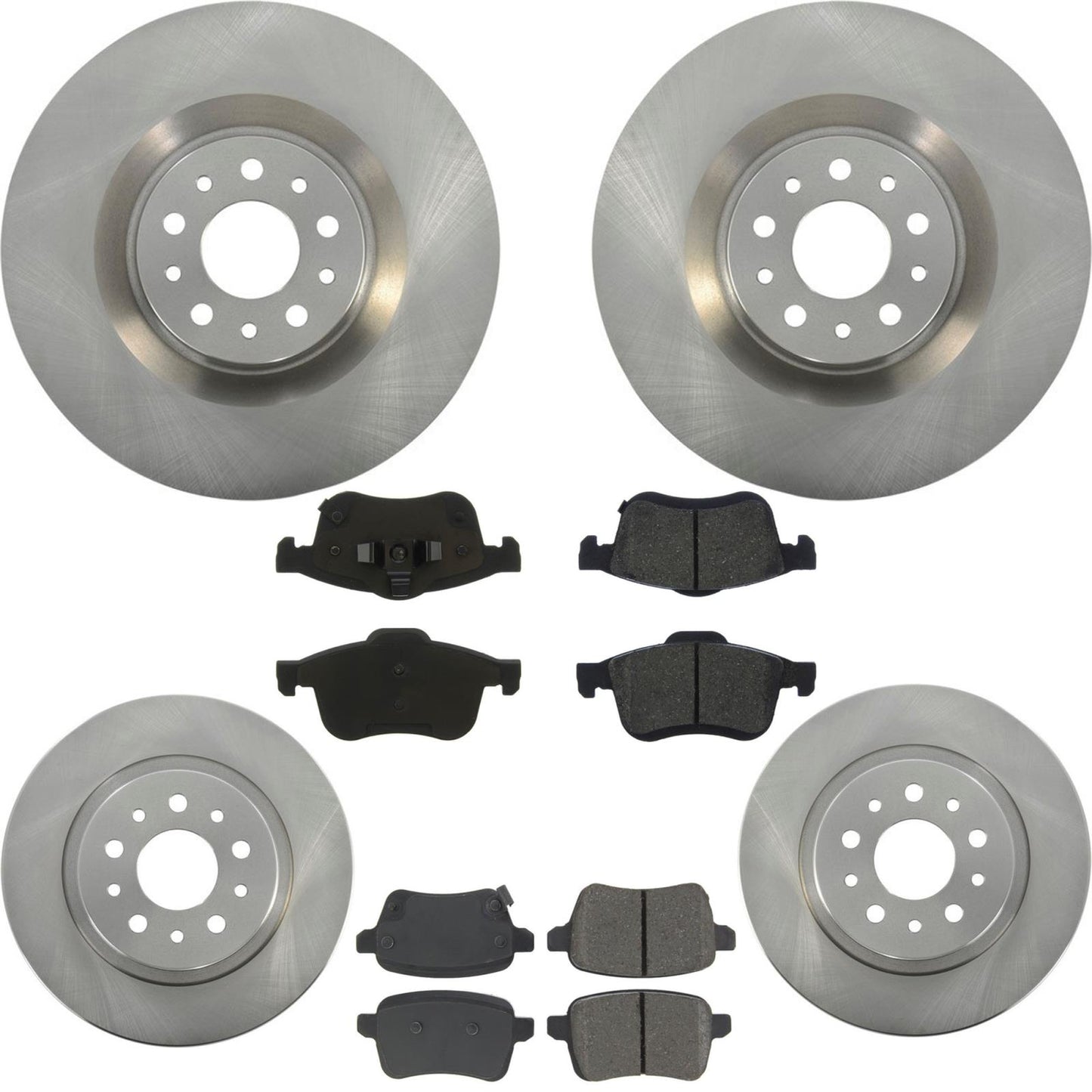 Front and Rear Disc Brake Rotors & Brake Pads for Fiat 500L 2014 2017 2018 2019