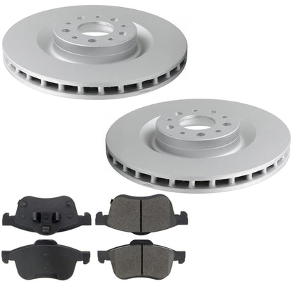 Front Coated Brake Rotors & EPS Brake Pads for Fiat 500L 2014 2015 2017 2019